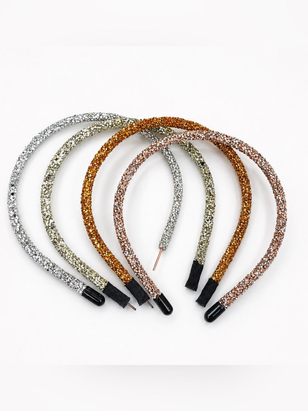 Sparkle Crystal Wrapped Headbands Set